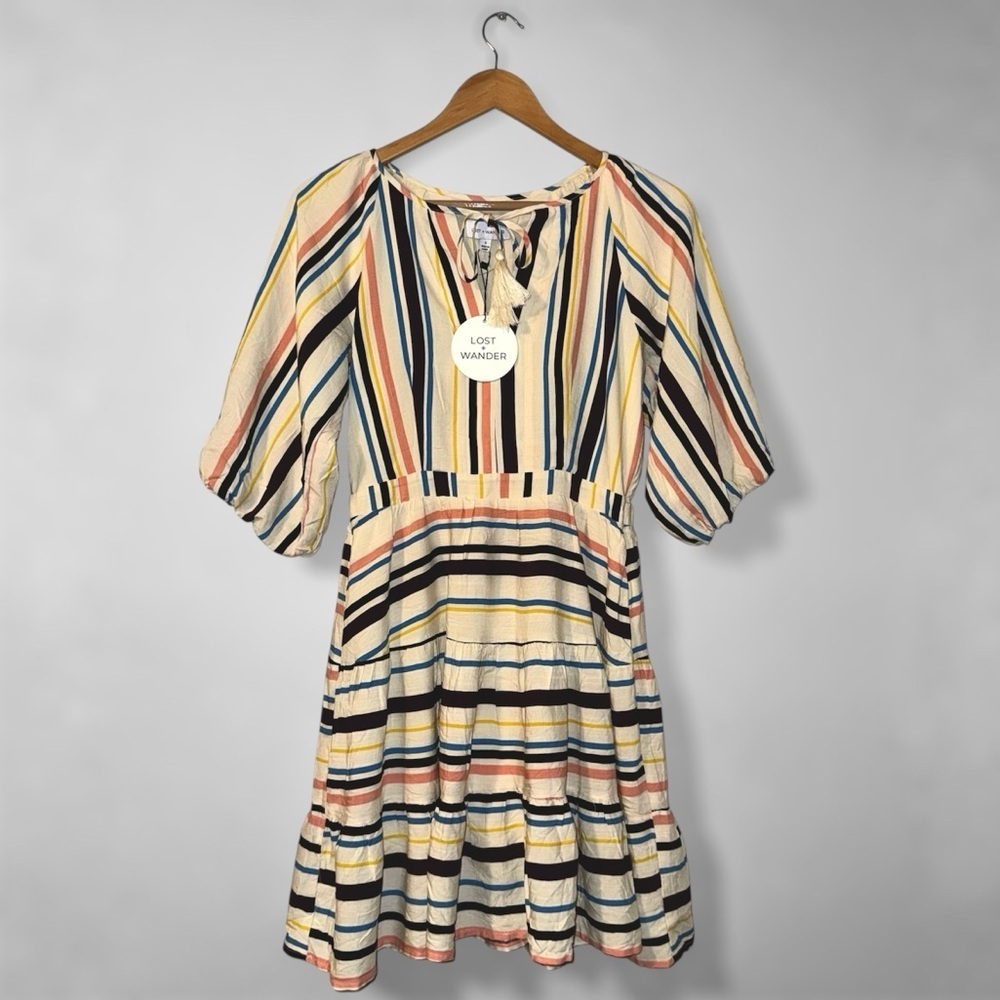 NEW Lost + Wander Striped Mini Dress Small